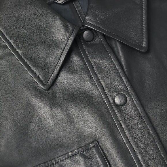 Genuine Leather Mango Overshirt New - Picture 2 of 6